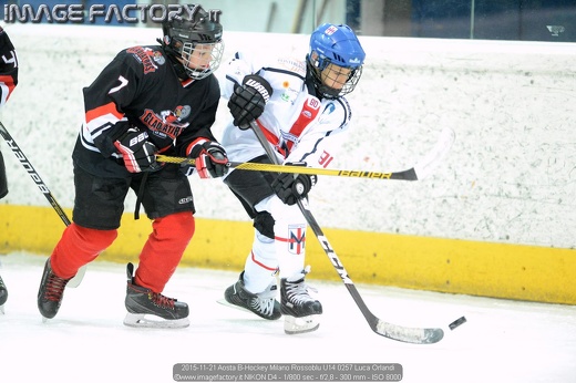2015-11-21 Aosta B-Hockey Milano Rossoblu U14 0257 Luca Orlandi
